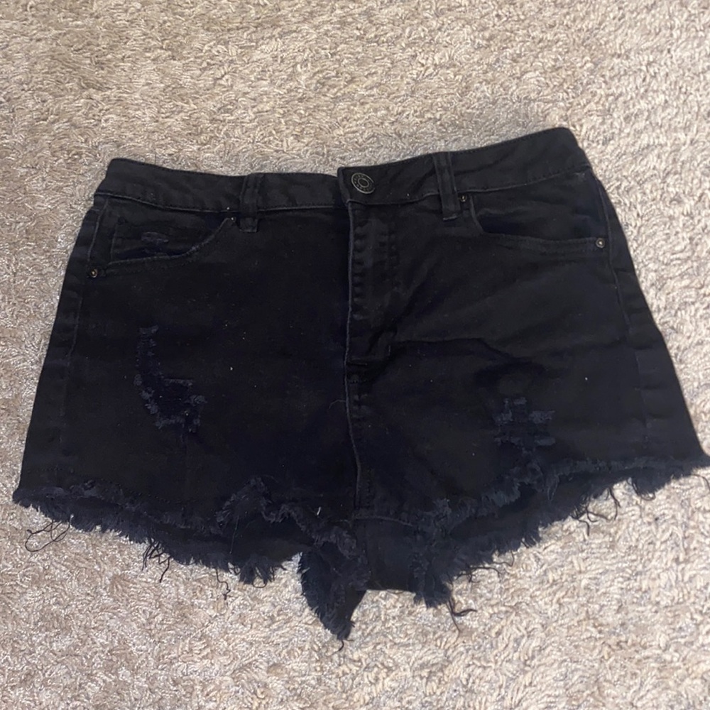 Black Denim Shorts
